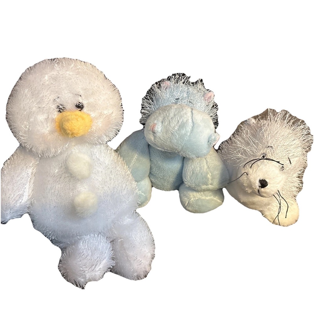 GANZ Webkinz White Seal‎ Pup, Snowman,Hippo Small  Plush